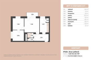 Prodej bytu 2+1 v osobním vlastnictví 62 m², Ostrava