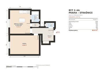 Prodej bytu 1+1 v osobním vlastnictví 51 m², Praha 10 - Strašnice