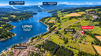ilustrační mapa okolí - Prodej domu 152 m², Horní Planá
