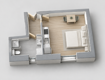 Prodej bytu 1+kk v osobním vlastnictví 26 m², Dvůr Králové nad Labem