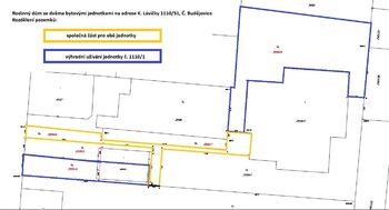 rozdělení pozemků - Prodej bytu 5+1 v osobním vlastnictví 191 m², České Budějovice