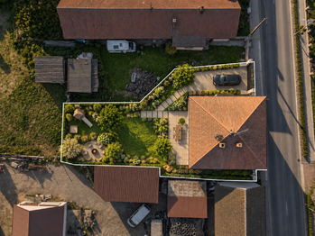 vizualizace rozložení zahrady - Prodej domu 182 m², Horní Ředice