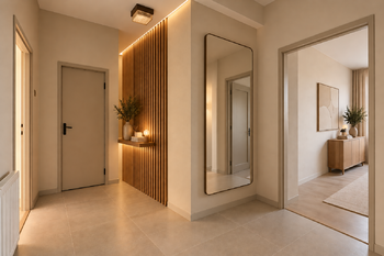 vizualizace oddělení vchodů pro 2 bytové jednotky - Prodej domu 182 m², Horní Ředice