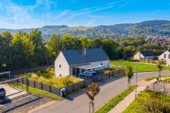Vizualizace domu - Prodej pozemku 993 m², Dlouhý Most