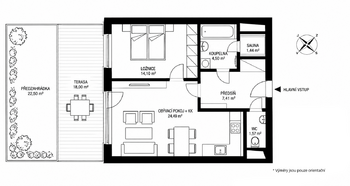 Pronájem bytu 2+kk v osobním vlastnictví 55 m², Praha 10 - Hostivař