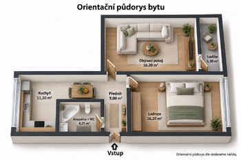 Prodej bytu 2+1 v osobním vlastnictví 62 m², Praha 4 - Kamýk