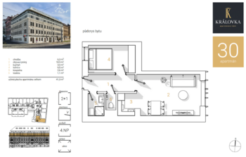 Pronájem bytu 2+kk v osobním vlastnictví 41 m², Praha 6 - Břevnov