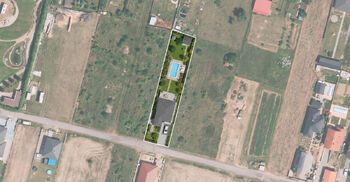 Vizualizace - Prodej pozemku 1409 m², Hluboké Mašůvky