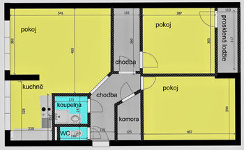 Pronájem bytu 3+kk v osobním vlastnictví 77 m², Kolín