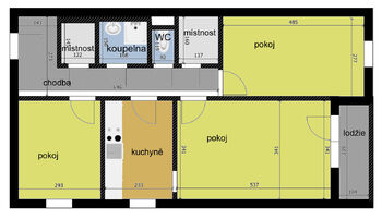 Prodej bytu 3+1 v osobním vlastnictví 64 m², Kouty