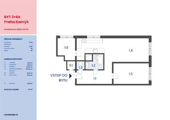 Prodej bytu 3+kk v osobním vlastnictví 56 m², Praha 4 - Libuš