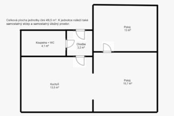 Prodej bytu 2+1 v osobním vlastnictví 50 m², Lom