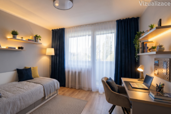 Ložnice 1  - vizualizace - Prodej bytu 3+1 v osobním vlastnictví 68 m², Praha 4 - Krč