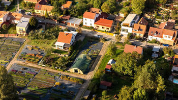 pohled z dronu - Prodej pozemku 629 m², Lelekovice