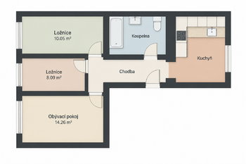 Prodej bytu 3+1 v osobním vlastnictví 65 m², Aš
