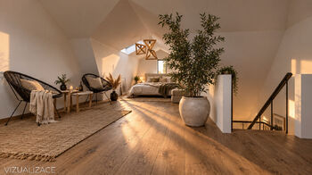 Mezonetový byt 3+kk s možností 4+kk, 110 m², Dr. Ant. Hobzy, Třebíč – Stařečka, místo s duší - Prodej bytu 3+kk v osobním vlastnictví 110 m², Třebíč