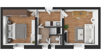 Pronájem bytu 2+1 v osobním vlastnictví 35 m², Luštěnice