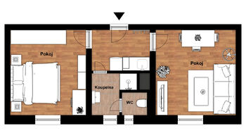 Pronájem bytu 2+1 v osobním vlastnictví 35 m², Luštěnice