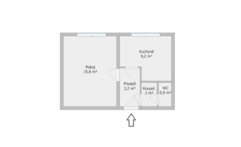 Prodej bytu 1+1 v osobním vlastnictví 31 m², Jihlava