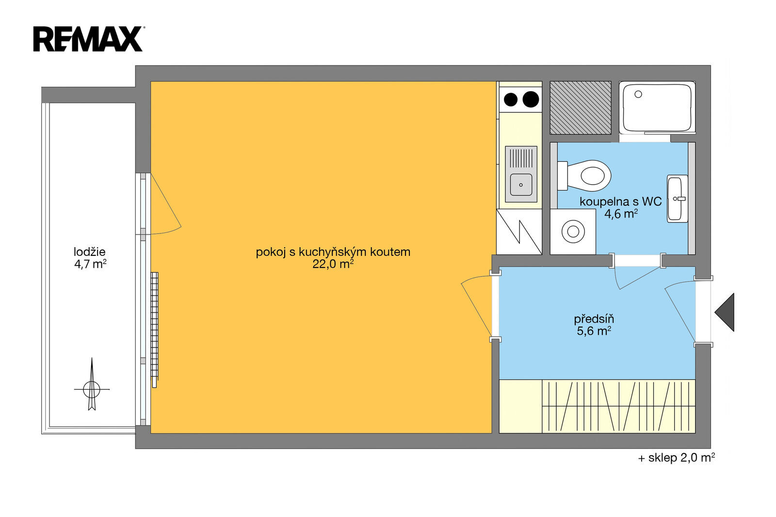 Prodej bytu 1+kk v osobním vlastnictví 33 m², Brno, Brno – náhled fotky 4