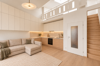 AI vizualizace po rekonstrukci - Prodej bytu 1+kk v družstevním vlastnictví 40 m², Praha 5 - Stodůlky