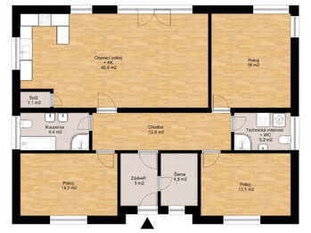 pudorys - Prodej domu 180 m², Bohostice