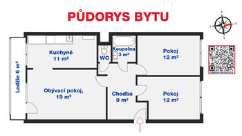 Prodej bytu 3+1 v osobním vlastnictví 70 m², Litoměřice