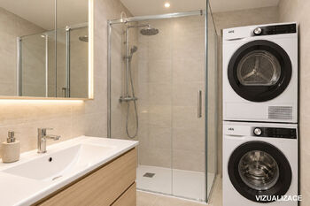 Vizualizace možného stavu koupelny - Prodej bytu 3+1 v osobním vlastnictví 70 m², Litoměřice