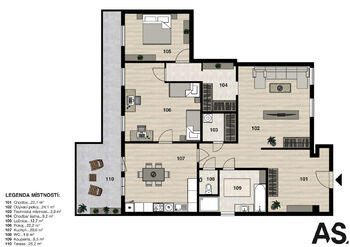 Prodej bytu 3+1 v osobním vlastnictví 126 m², Žacléř