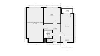 Půdorys - Prodej bytu 3+kk v osobním vlastnictví 62 m², Praha 4 - Modřany