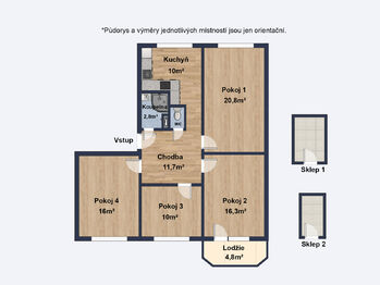 Prodej bytu 4+1 v osobním vlastnictví 89 m², Brno