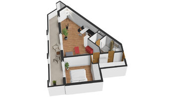 Pronájem bytu 2+kk v osobním vlastnictví 48 m², Praha 5 - Zličín