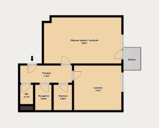 Pronájem bytu 2+kk v osobním vlastnictví 70 m², Brno