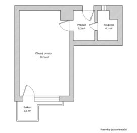 Prodej bytu 1+kk v osobním vlastnictví 38 m², Brno