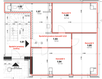 Pronájem kancelářských prostor 12 m², Třebíč