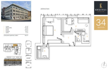 Pronájem bytu 2+kk v osobním vlastnictví 48 m², Praha 6 - Břevnov