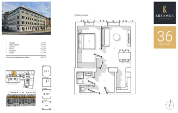 Pronájem bytu 2+kk v osobním vlastnictví 45 m², Praha 6 - Břevnov