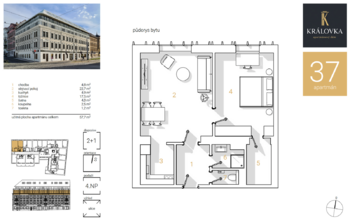 Pronájem bytu 2+kk v osobním vlastnictví 58 m², Praha 6 - Břevnov
