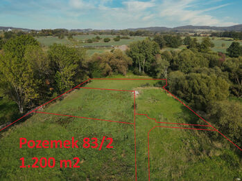 Pohled od západu - Prodej pozemku 1200 m², Sedlec-Prčice