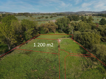 Pohled od západu - Prodej pozemku 1200 m², Sedlec-Prčice