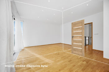 Horní ložnice s možností rozdělení - Prodej bytu 3+kk v osobním vlastnictví 83 m², Praha 10 - Vinohrady