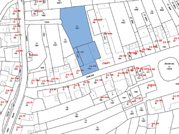 snímek z katastrální mapy - Prodej domu 1200 m², Lomnice