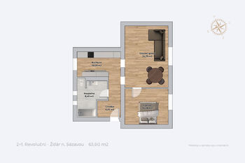 Prodej bytu 2+kk v osobním vlastnictví 64 m², Žďár nad Sázavou
