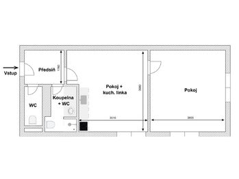 Pronájem bytu 2+kk v osobním vlastnictví 39 m², Praha 4 - Podolí