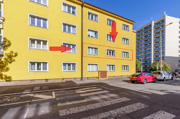 Vyznačení bytu - Prodej bytu 3+1 v osobním vlastnictví 87 m², Praha 3 - Žižkov