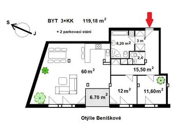 Prodej bytu 3+kk v osobním vlastnictví 119 m², Plzeň