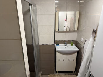 Koupelna se sprchou - Prodej bytu 3+kk v osobním vlastnictví 66 m², Břeclav