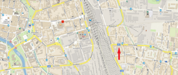 mapa - Pronájem bytu 1+1 v osobním vlastnictví 44 m², České Budějovice