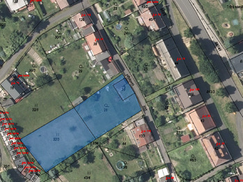 KM s lokací nemovitosti. - Prodej pozemku 1503 m², Mikulov