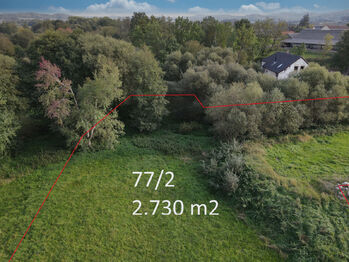 Pohled od severu - Prodej pozemku 2730 m², Sedlec-Prčice